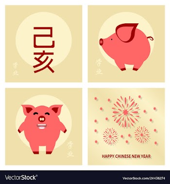 Chinese new year design with different vector image