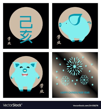 Chinese new year design with different vector image