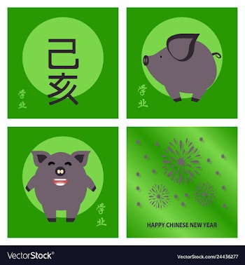 Chinese new year design with different vector image