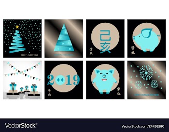 Chinese new year design with different vector image