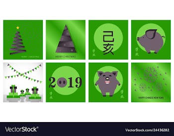 Chinese new year design with different vector image