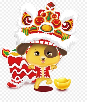 Chinese New Year Dog New Years Eve New Years Day - Dancing lion puppy 
