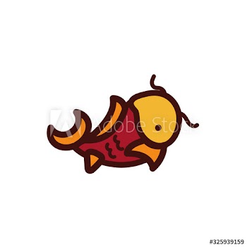 Chinese new year fish decorative icon