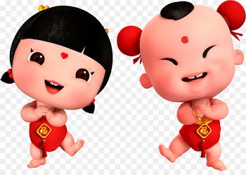 Chinese New Year Fu Sudhana Bainian Image - golden boy 