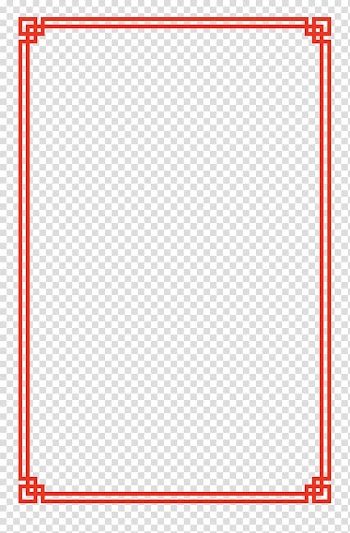 Chinese New Year Fundal, Chinese New Year festive New Year good luck border, rectangular red frame transparent background PNG clipart