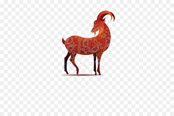Chinese New Year Goat Chinese calendar - Red national wind goat 
