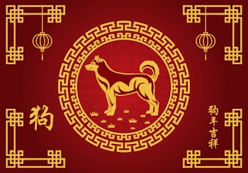Chinese New Year Of The Dog Vector Illustration