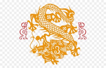 Chinese New Year Papercutting New Years Day Chinese calendar Clip art - Dragon paper-cut 