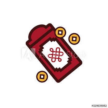 Chinese new year wallet and coins