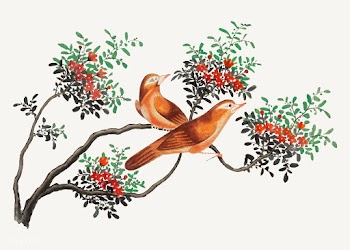 Chinese painting featuring birds of China. | Free stock vector - 544827