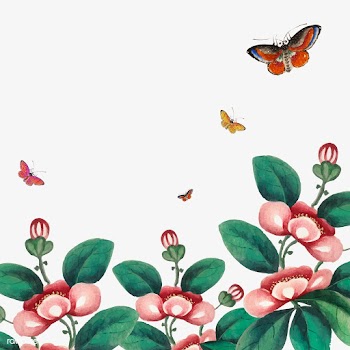 Chinese painting featuring flowers and butter.. | Free stock vector - 544826