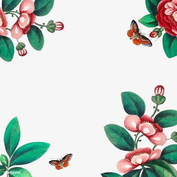 Chinese painting featuring flowers and butter.. | Free stock vector - 544836
