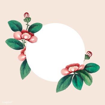 Chinese painting featuring flowers blank circ.. | Free stock vector - 544864