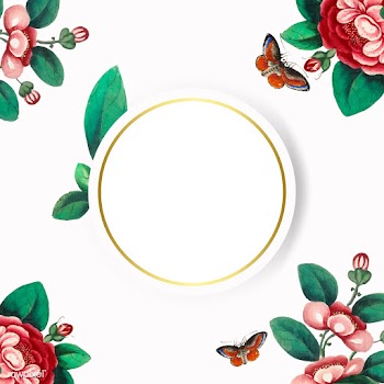 Chinese painting featuring flowers blank circ.. | Free stock vector - 544874