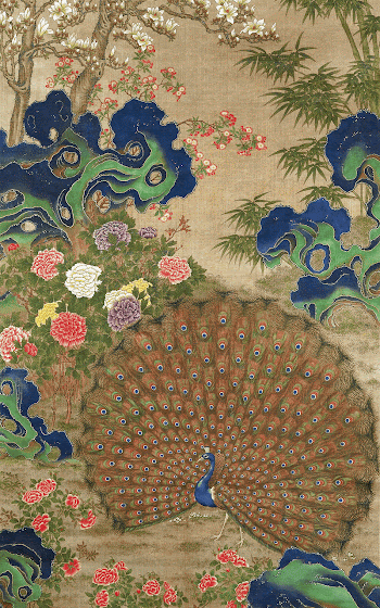 Chinese peacock and flowers (17th | Free Photo Illustration - rawpixel