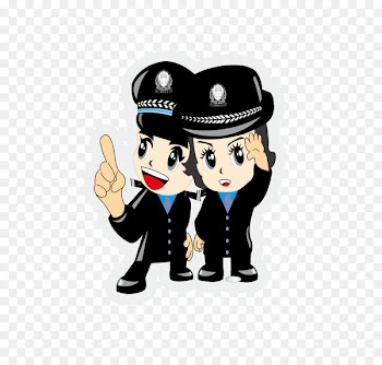 Chinese public security bureau Police officer Cartoon Firefighter - Vector police pictures 