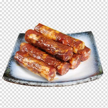 Chinese sausage Rookworst Bacon Blood sausage, Sausage transparent background PNG clipart