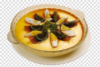 Chinese steamed eggs Vegetarian cuisine Salted duck egg Gyeran-jjim Tea egg, Three-color steamed eggs transparent background PNG clipart
