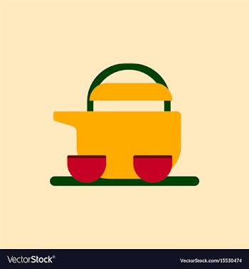 Chinese tea of chinese teapot vector image