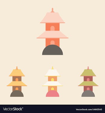 Chinese temple of heaven pagoda collection vector image