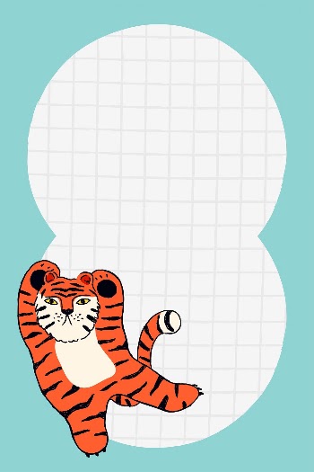 Chinese tiger frame, grid pattern | Free Photo - rawpixel