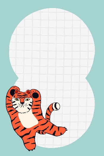 Chinese tiger frame, grid pattern | Free Vector - rawpixel