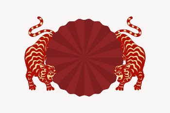 Chinese tiger frame, new year | Free Vector - rawpixel