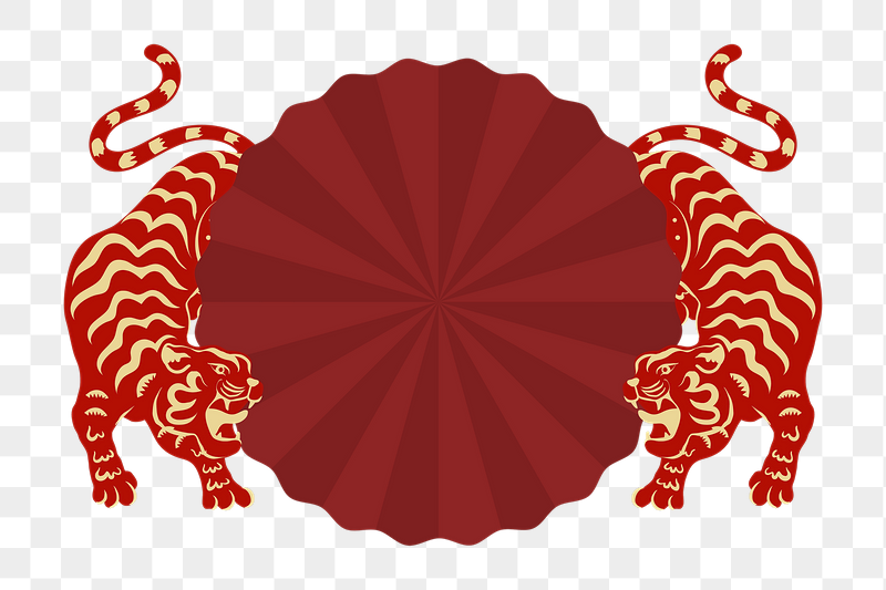 Chinese tiger png badge sticker, | Free PNG - rawpixel