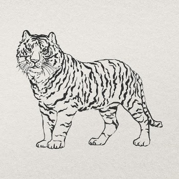 Chinese tiger year clipart, black | Free Vector Illustration - rawpixel
