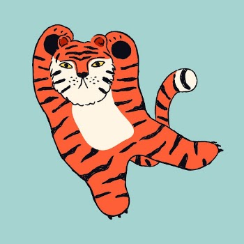 Chinese tiger year clipart, orange | Free Vector Illustration - rawpixel