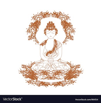 Chinese Traditional Artistic Buddhism Pa vector image