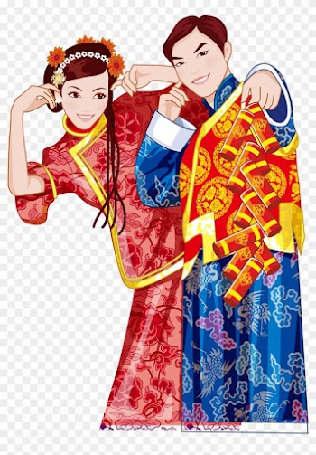 Chinese Traditional Bride And Groom - Firecracker