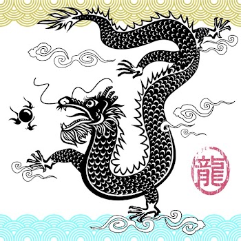 Chinese Traditional Dragon, vector illustration file with layers