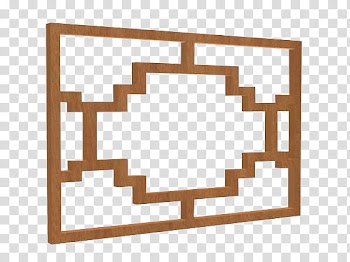 Chinese Traditional Windows xp, rectangular brown wooden frame transparent background PNG clipart