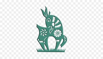 Chinese zodiac Goat Rat Horoscope - Green goat paper cutting 