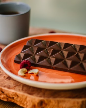 Chocolate Bar on Plate