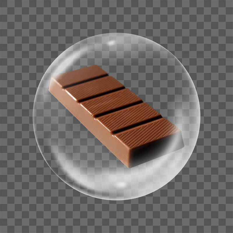 Chocolate bar png sticker, bubble | Free PNG - rawpixel