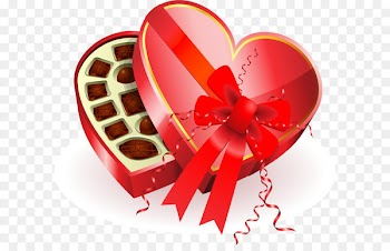 Chocolate box art Heart Valentine's Day Clip art - Large Heart Chocolates Box Clipart 