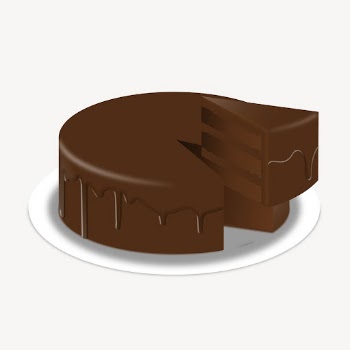 Chocolate cake clipart, collage element | Free PSD - rawpixel