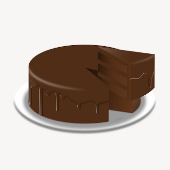 Chocolate cake clipart, illustration vector. | Free Vector - rawpixel