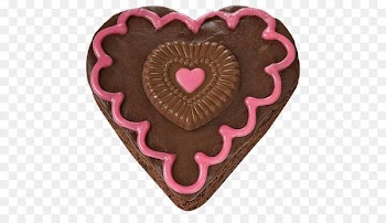 Chocolate cake Coffee - Chocolate Heart Cake with Pink Cream PNG Picture 