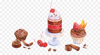 Chocolate cake Cupcake Food Dessert Illustration - chocolate cake 