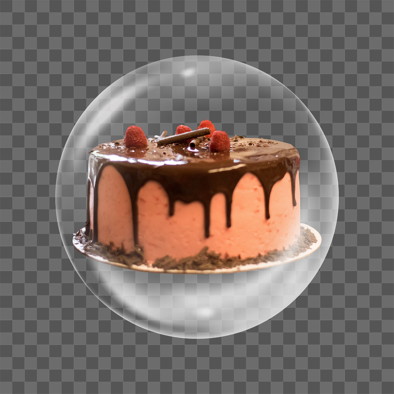 Chocolate cake png sticker, bubble | Free PNG - rawpixel