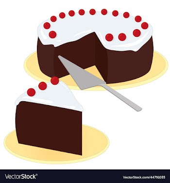 chocolate cake with white icing and red berries