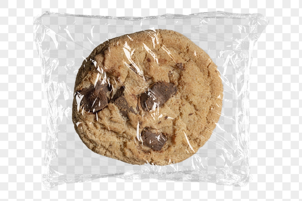 Chocolate chip cookie png plastic | Free PNG - rawpixel