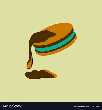 Chocolate cookie icon vector image