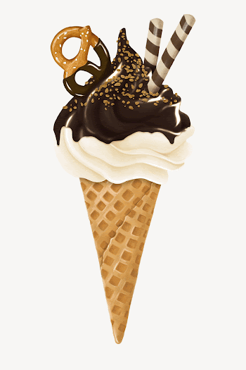 Chocolate covered vanilla soft serve, | Free Photo Illustration - rawpixel