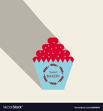 Chocolate cupcake vector image