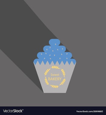 Chocolate cupcake vector image