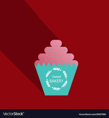 Chocolate cupcake vector image
